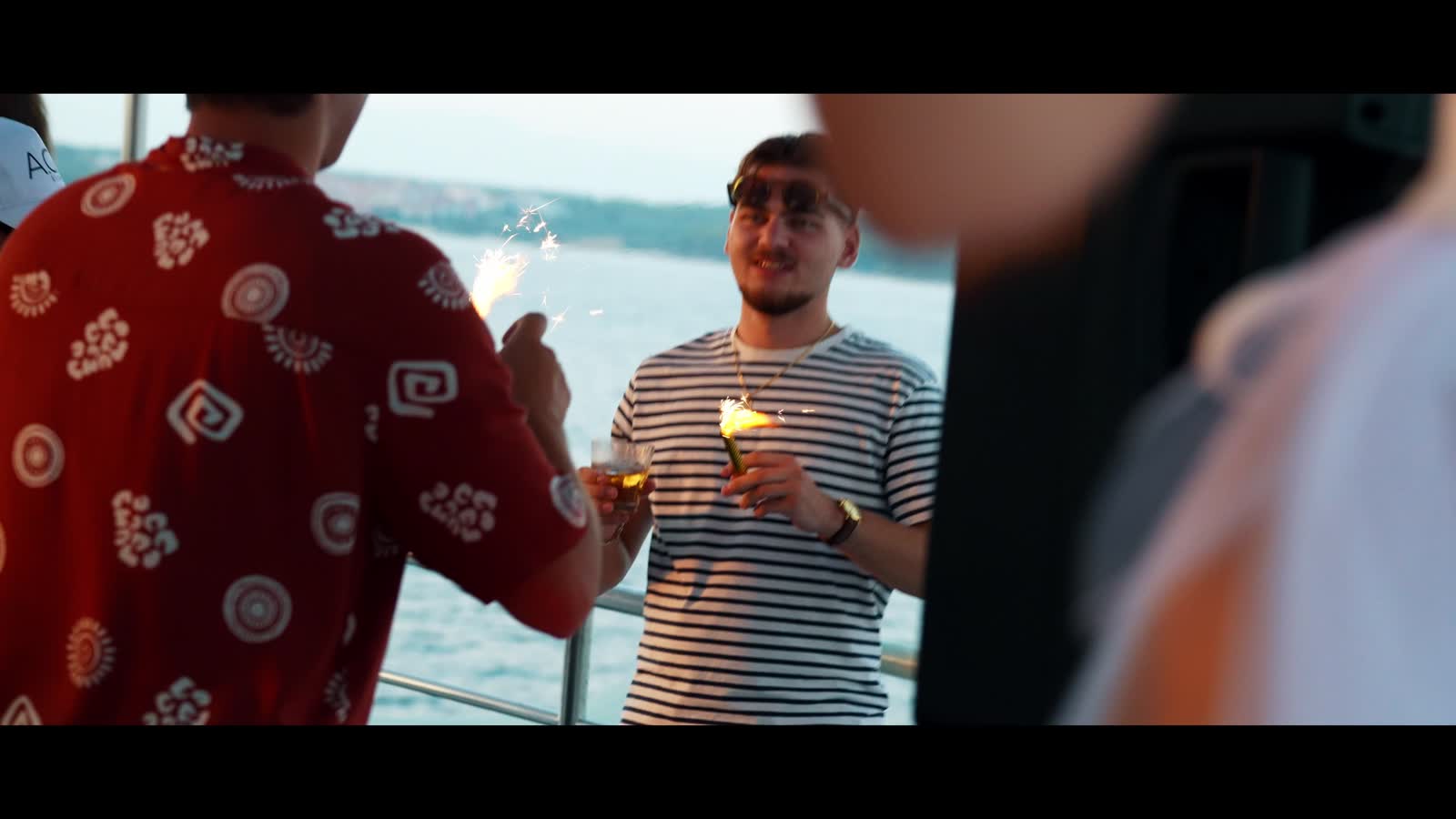 On deck at dusk