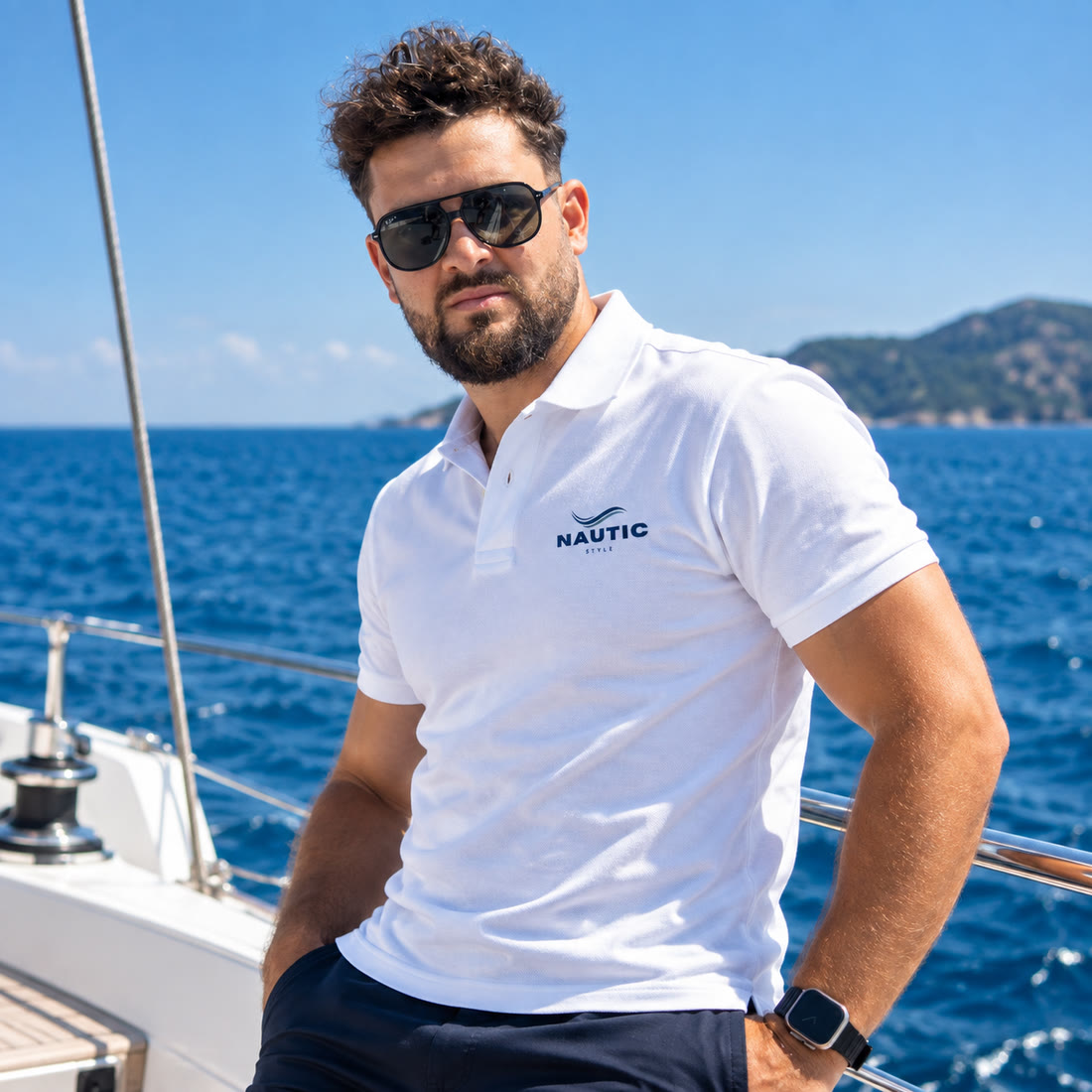 Go Yachting skipper on deck